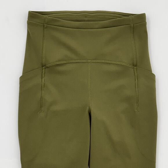 Lululemon Swift Speed High-Rise Crop 21" Leggings in Bronze Green Size 2 - Picture 4 of 9